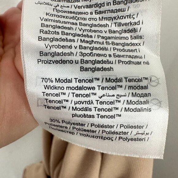 Vero Moda Phine Long Sleeve Rib Jersey Dress Light Brown Comfort Casual Travel - Picture 8 of 10